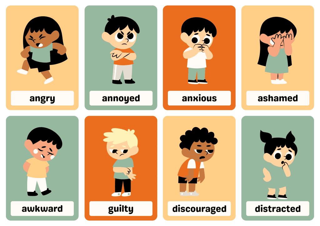 How To Self-Regulate Like a Pro: Emotional Intelligence 101 2 Chart showing emotions for emotional awareness