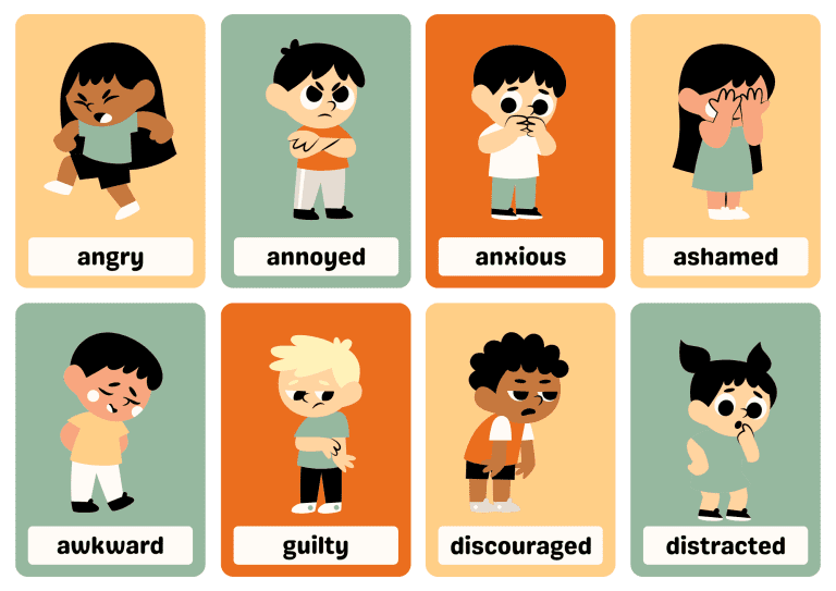 Chart showing emotions for emotional awareness