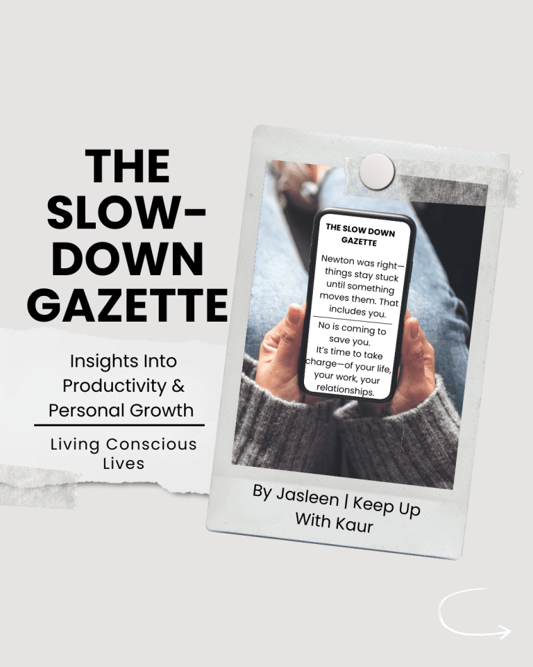 Slow Down Gazette Cover Page